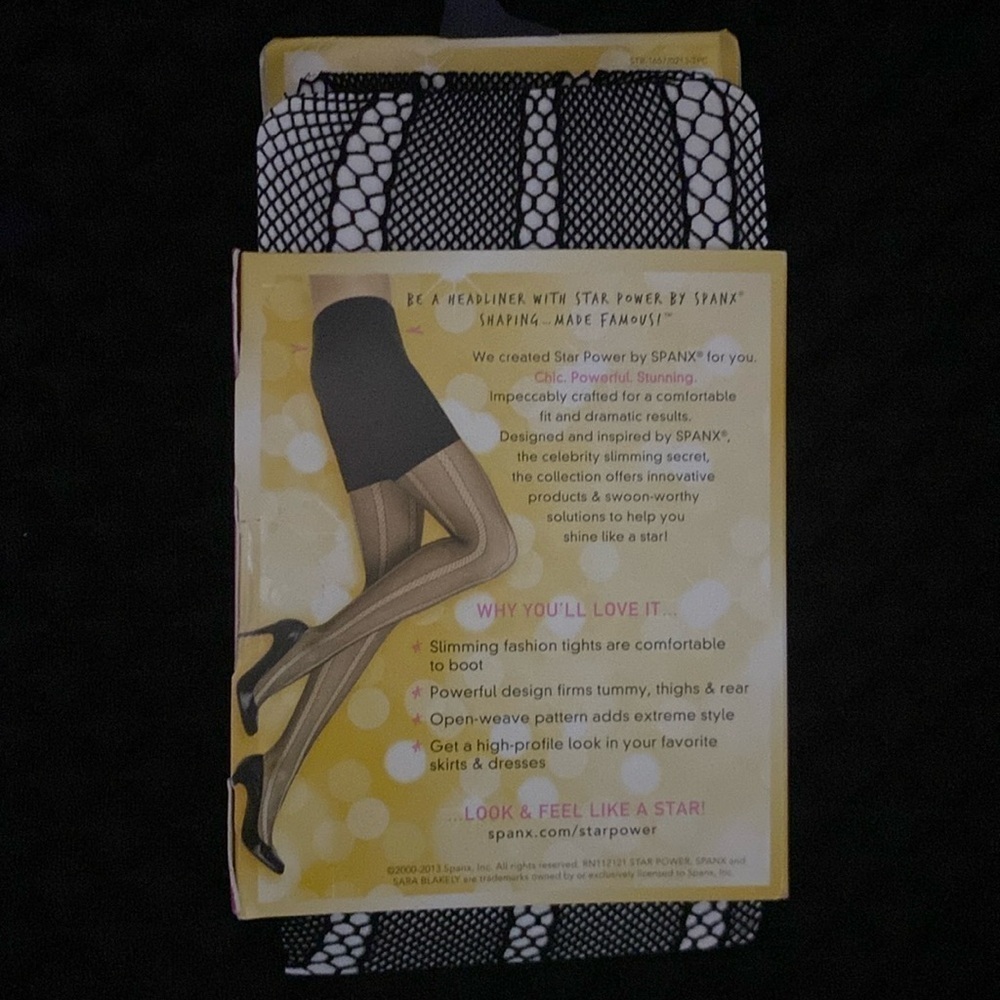 SPANX Star Power Center-Stage Open Weave Shaping Tights Black Size M/C - Picture 6 of 6